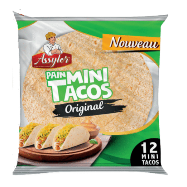 PAIN TACOS MINI ORIGINAL – 12 PIÈCES – ASSYLOR