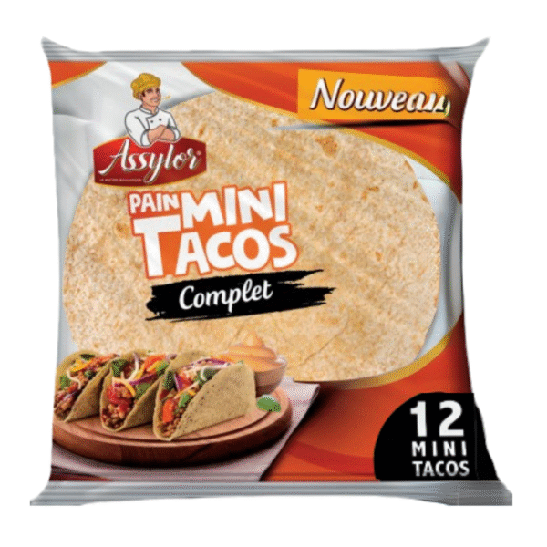 PAIN TACOS MINI COMPLET – 12 PIÈCES – ASSYLOR REVENDEUR