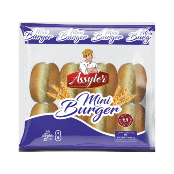 Pain Mini Burger – 245g – 8 pièces – Assylor