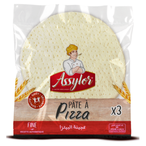 PÂTE À PIZZA FAMILIALE – 3 PIÈCES – ASSYLOR